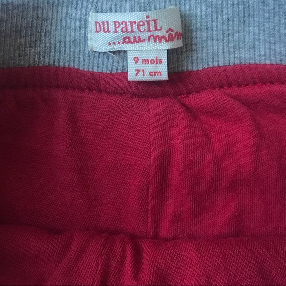 Du Pareil Au Même Red Corduroy Baby Boy Pants, Size 9 Months. - Picture 4 of 4